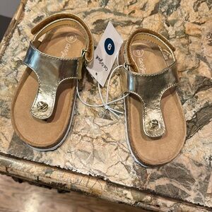 Velcro gold sandals